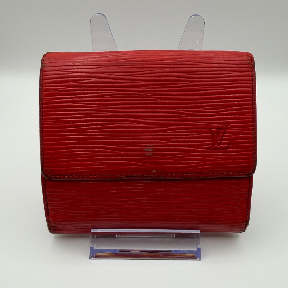 Louis Vuitton Red Epi Leather Elise Wallet